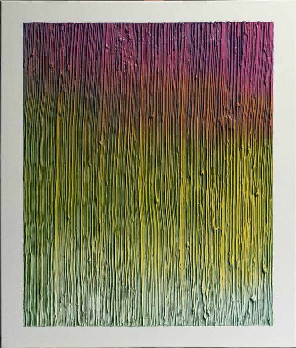 Obraz strukturalny ręcznie malowany "Color Illusion" 50x60  3D  Modern