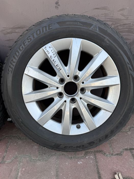 Komplet kół zimowych 5x112 Mercedes Audi Vw Skoda 205/60/16 Bridgeston
