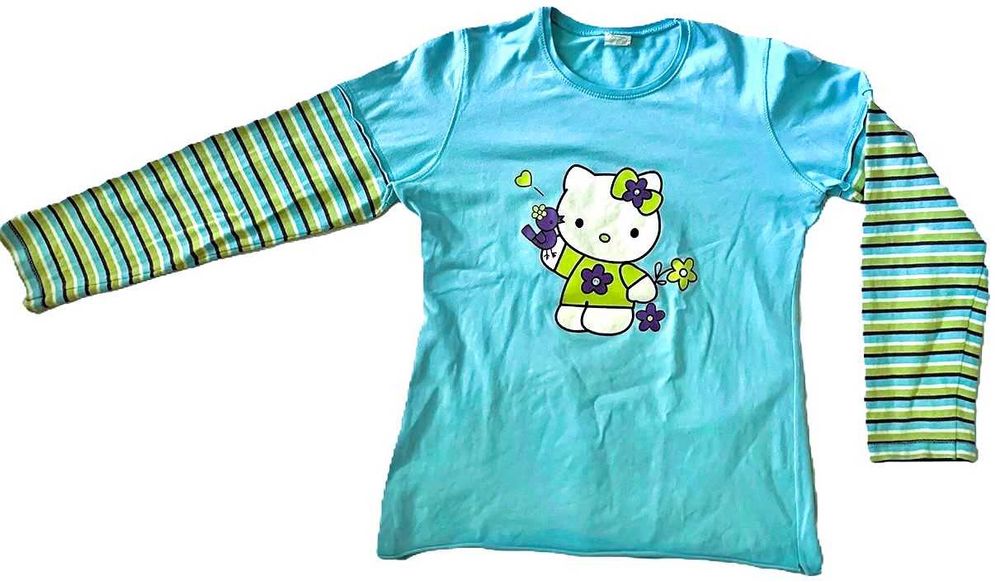 T-Shirt de Adolescente Kitty Azul, Nova
