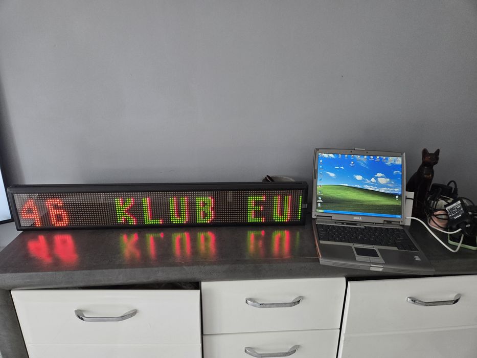 Reklama led kolorowa + laptop dell do programowania ,pilot,soft,,kable ...