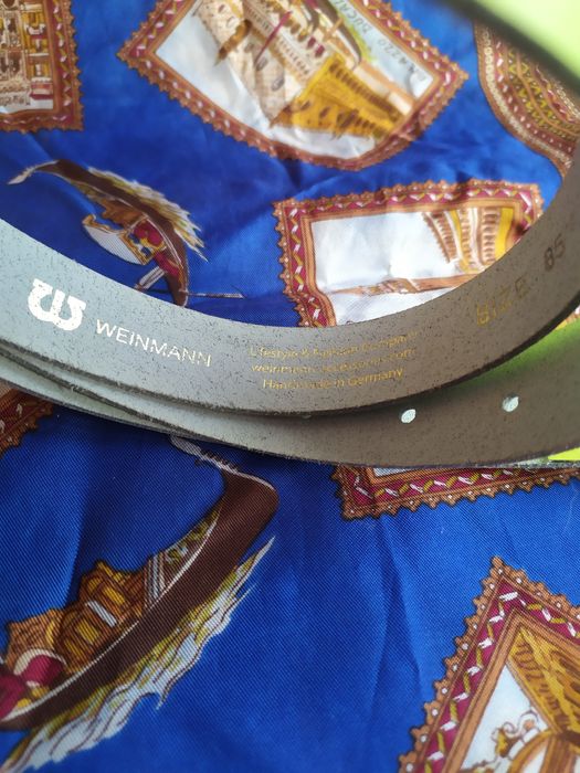 Шкіряний жіночий салатовий ремінь Weinmann кожаный женский ремень