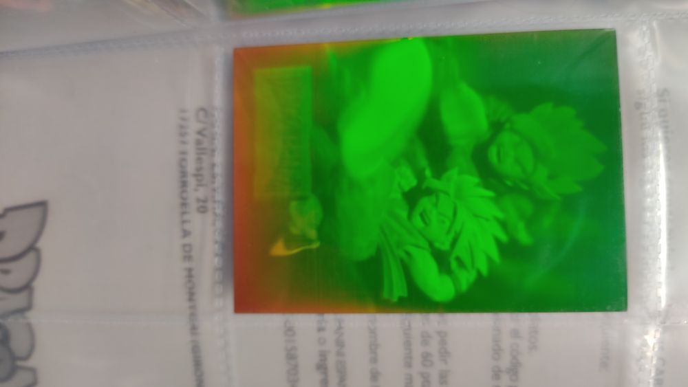 Carta DragonballZ Amada holográfica 3D rara