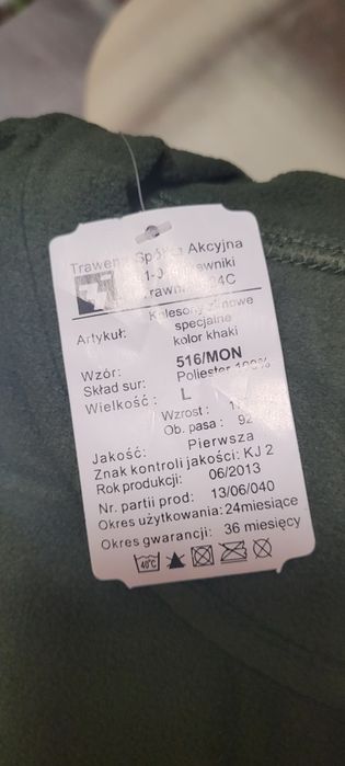 Bielizna zimowa specjalna L