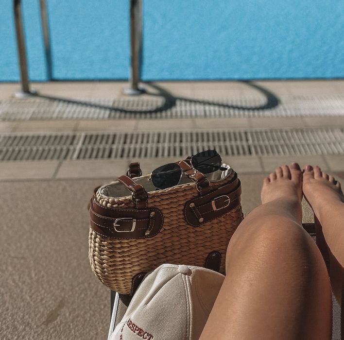 Соломʼяна сумка дуже якісна плетена сумка