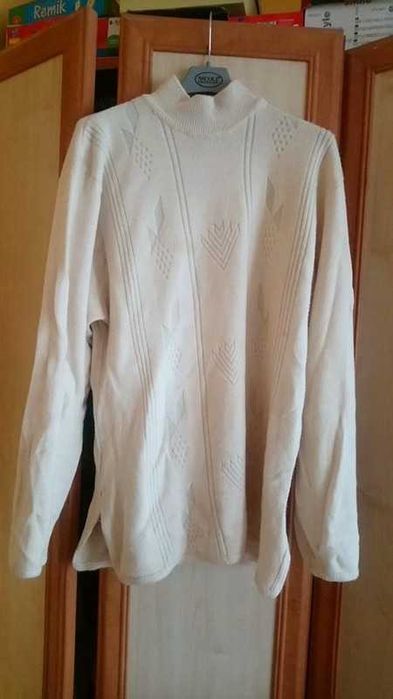 Kremowy ciepły półgolf XL/2XL