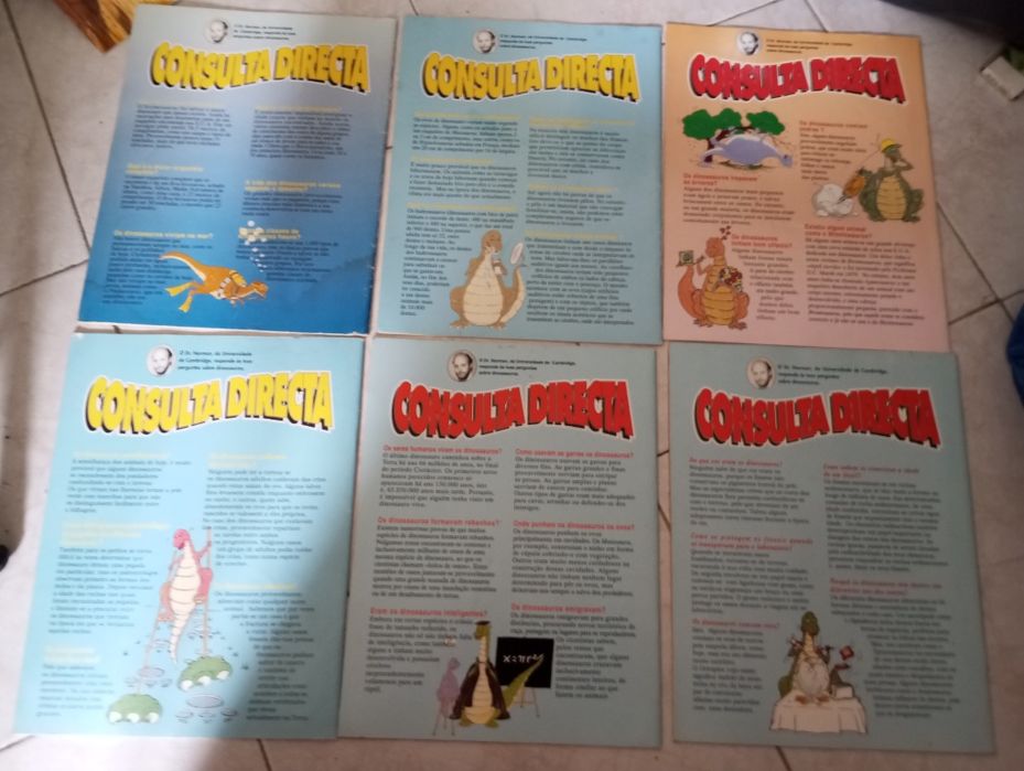 Descobre os gigantes 6 revistas de Dinoussaros +poster grande
