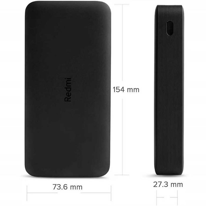 Powerbank Xiaomi 20000 mAh czarny 2 X USB + USB-C