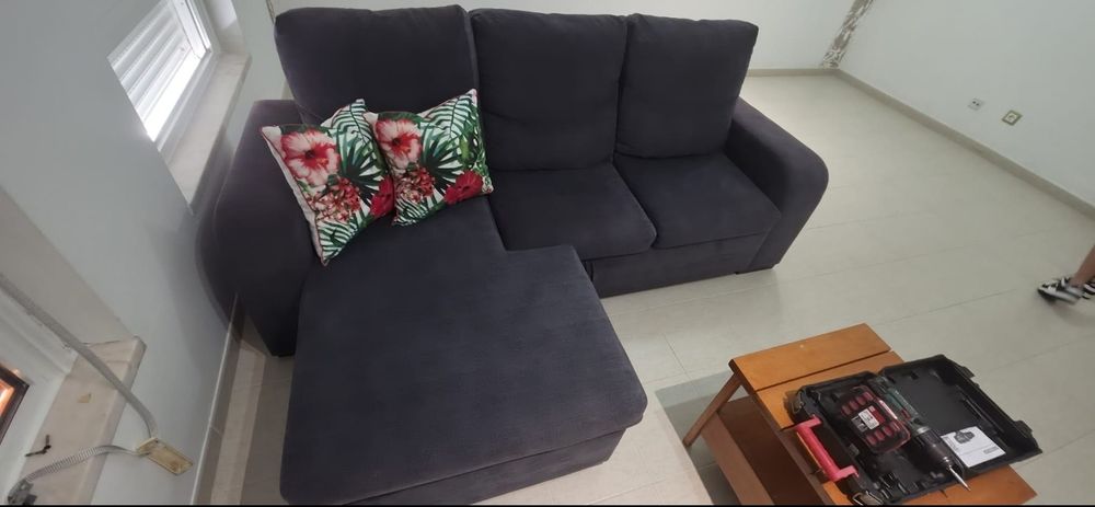 Sofá 3/4 lugares com Chaise Long