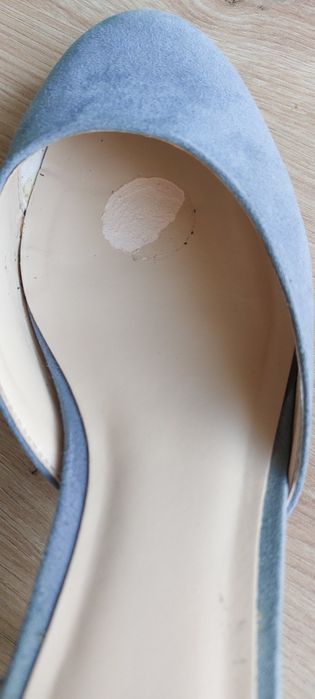 Graceland Deichmann błękitne buty na obcasie