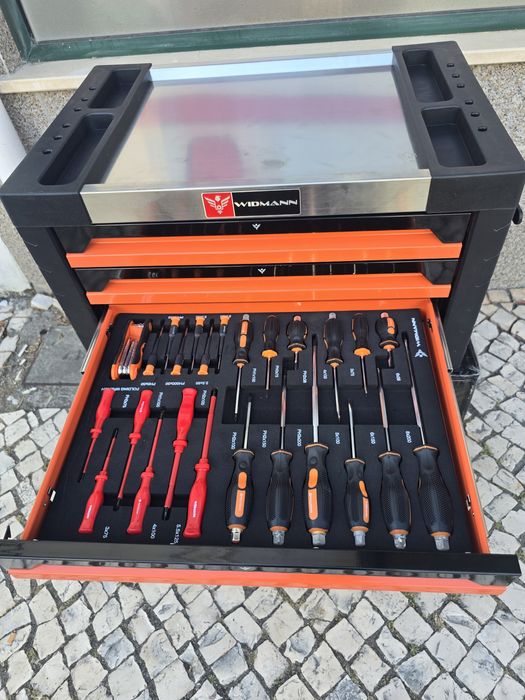 Carrinho de ferramentas 4 gavetas completas novo