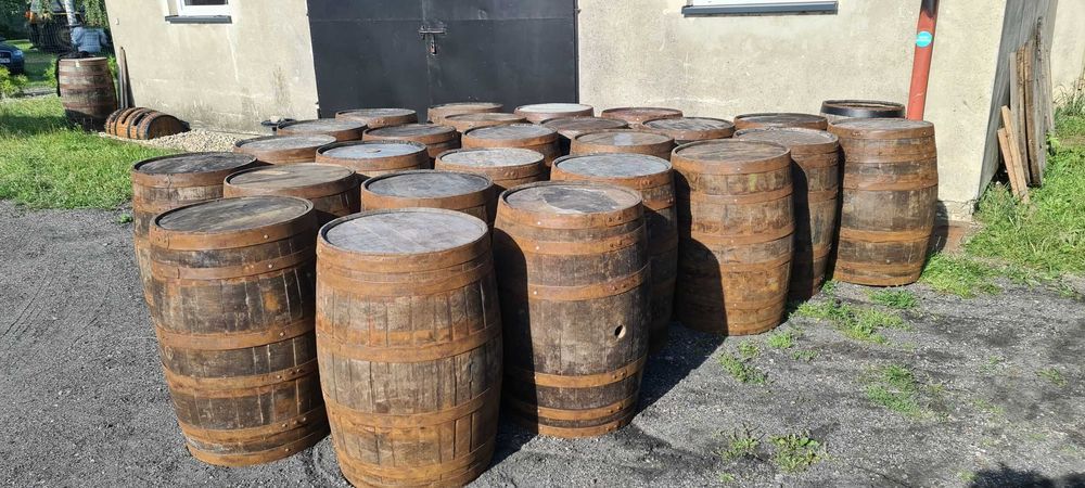 Stara BECZKA DREWNIANA debowa po WHISKY drewniane 200 WYSYLKA