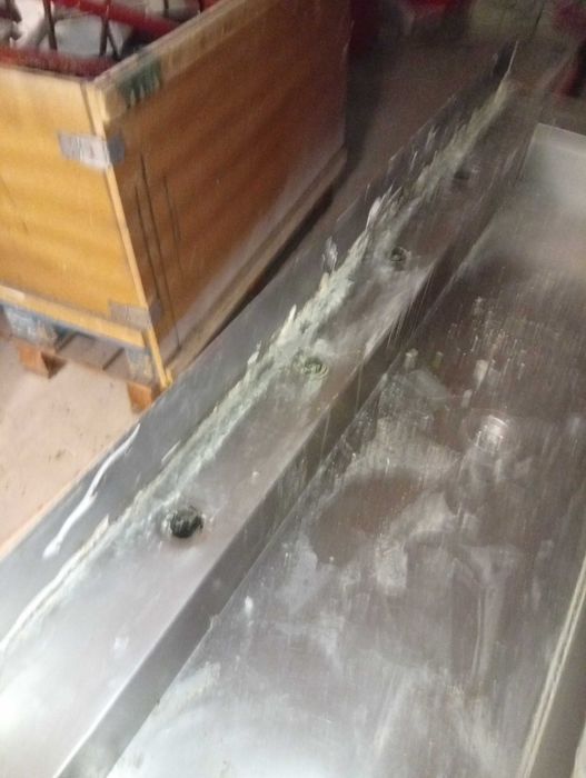 Movel Inox com cuba de quatro portas  usado