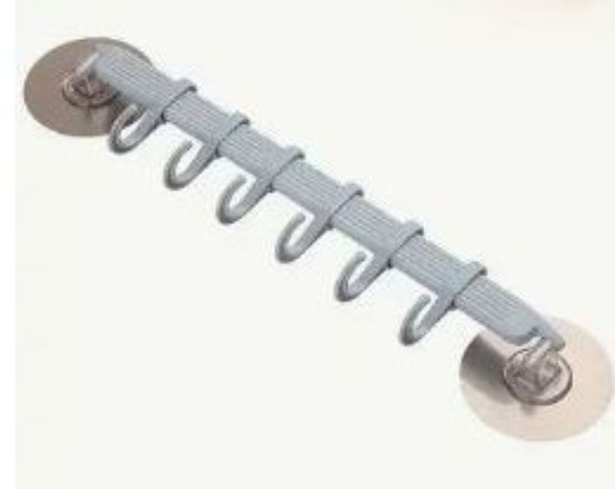 Накладная пластиковая крючковая полка