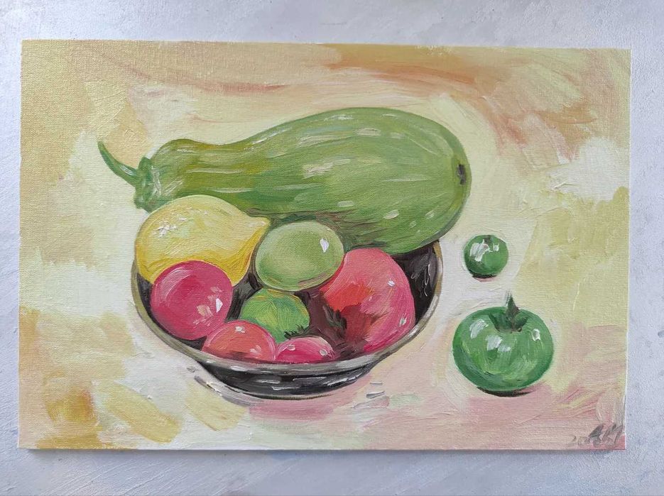 Картина натюрморт овощи