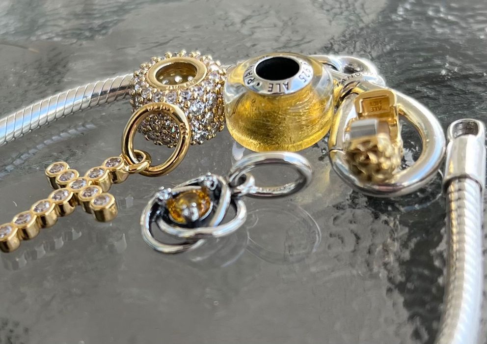 Pandora oryginał bransoletka z charmsami