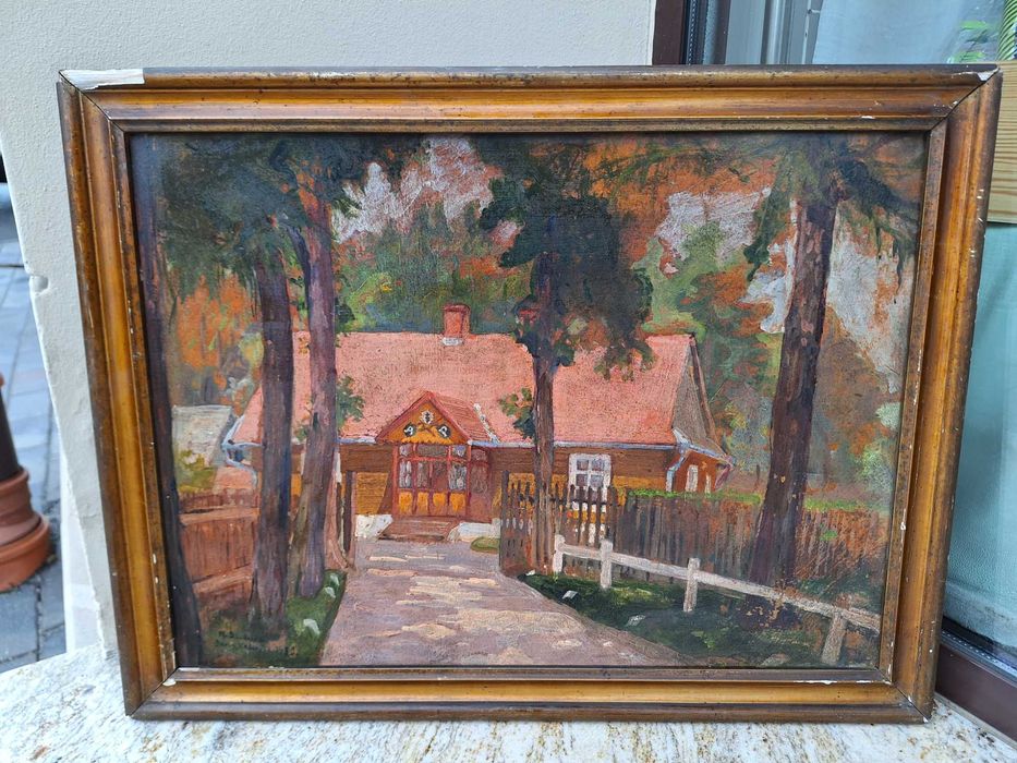 Stary obraz-leśniczówka pod Leżajskiem-1930r