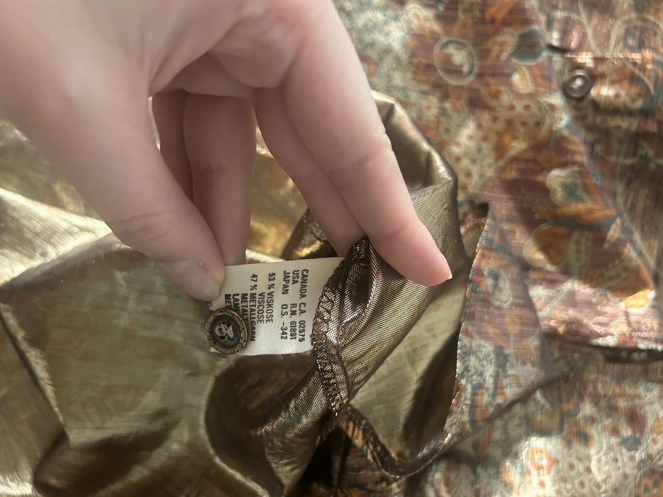 Złota koszula Circa 42 XL na sylwestra wiskozowa