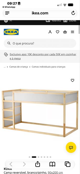 Vende-se cama reversivel
