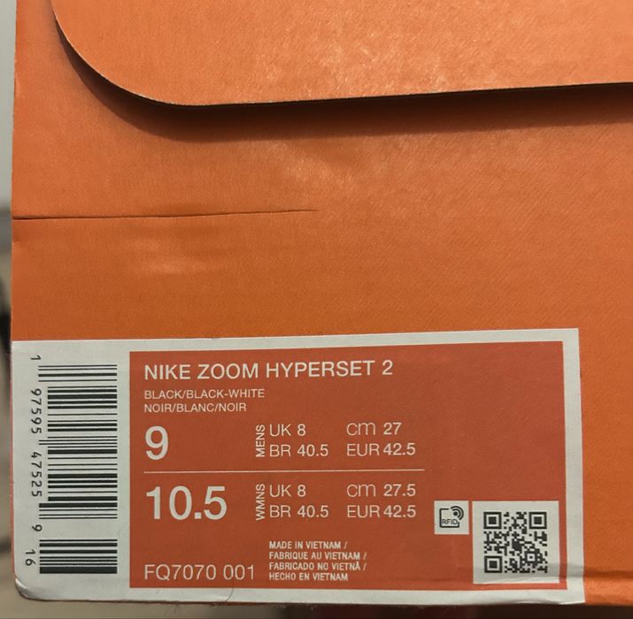 Buty do siatkówki Nike React Hyperset 2 black/white