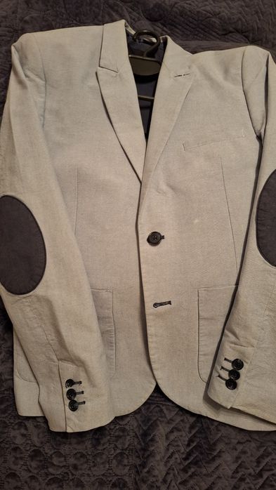 Jasnoszara marynarka męska, śweny stan, rozmiar M