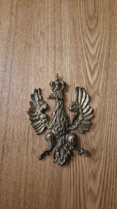 Mosiężny Orzeł w Koronie – Płaskorzeźba / Emblemat Ryngraf (17 cm)