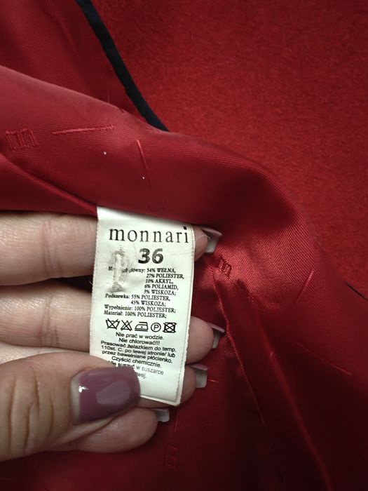 Płaszcz Monnari 40 wełna wełniany midi długi elegancki klasyczny nowy