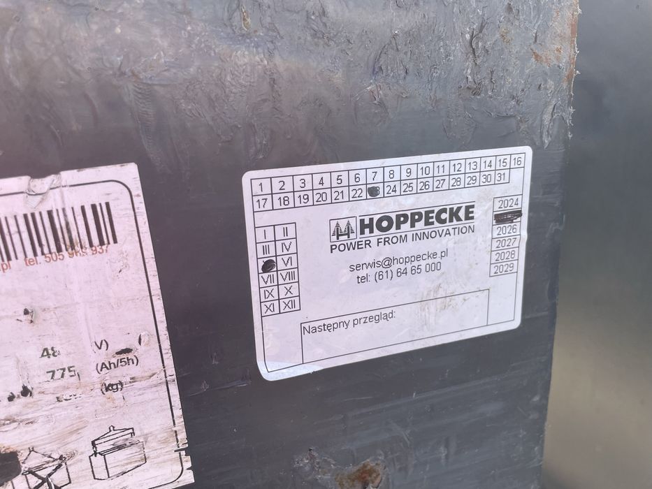 Bateria trakcyjna 48V 775AH magazyn energi wozek linde