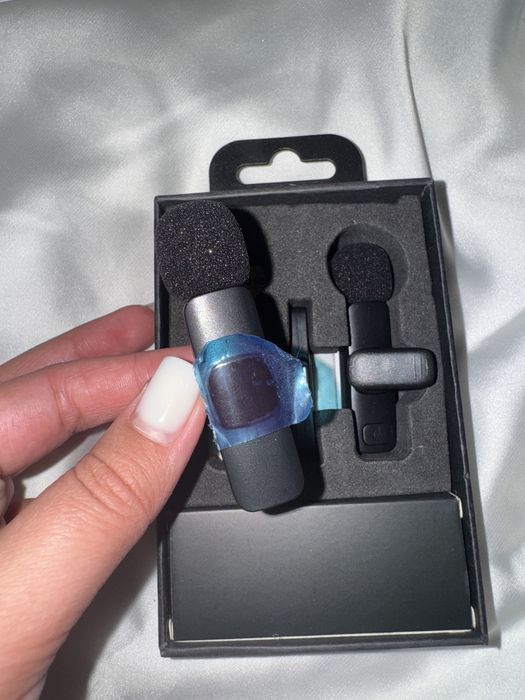 Двойной беспроводной петличный Lightning микрофон Savetek для  Iphone