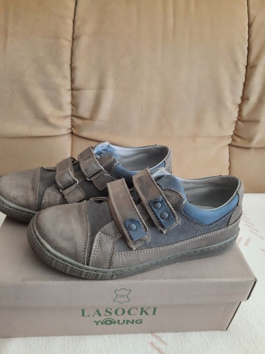Skórzane buty na rzepy Renbut  rozm. 34