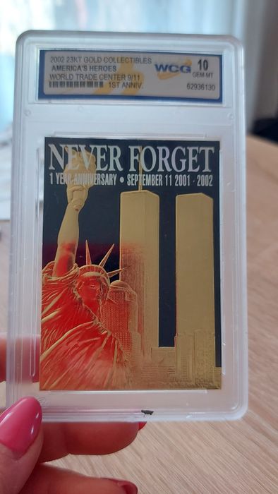 Złota karta pamiątkowa WTC