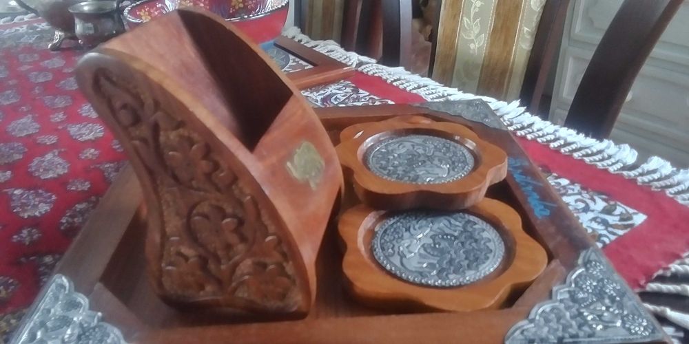 Taca i podstawki drewno Azja
