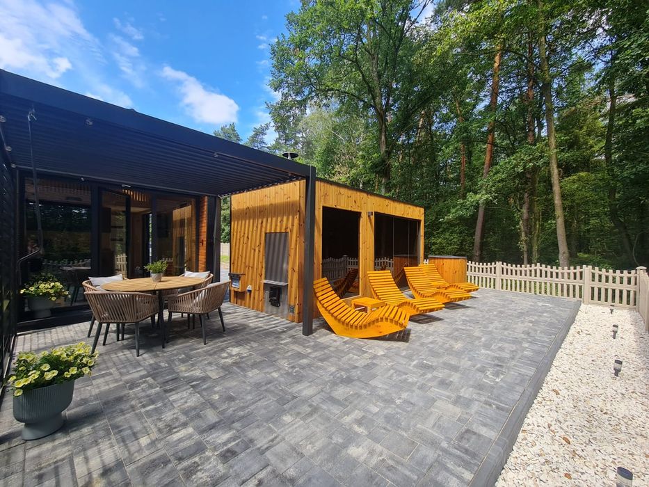 Nowoczesny Domek Premium z Sauną i Balią | Jacuzzi | Taras | Las | Energylandia