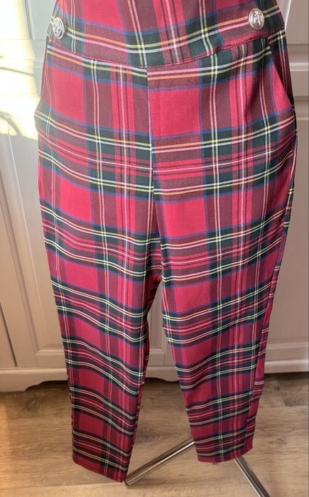 Spodnie damskie w kratę