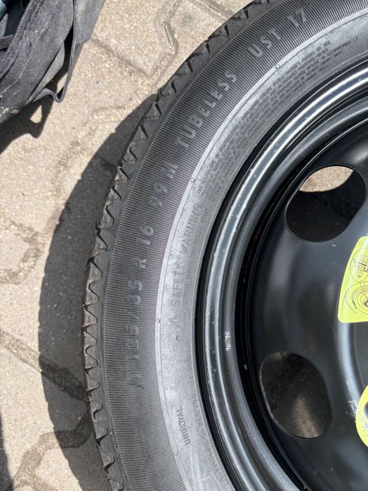Koło zapasowe dojazdowe Citroen C3 III lewarek klucz komplet