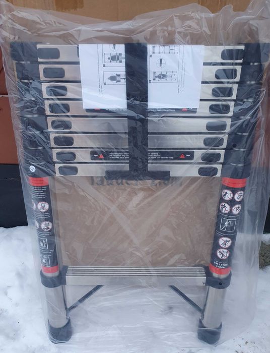 Drabina teleskopowa 9 stopniowa, przystawna  2,6m.