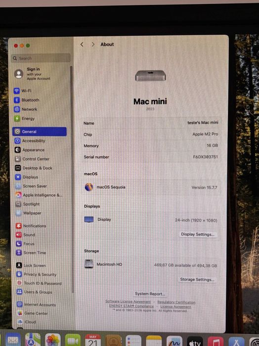 Apple Mac Mini M2 Pro | 512GB | 16GB RAM | Como Novo