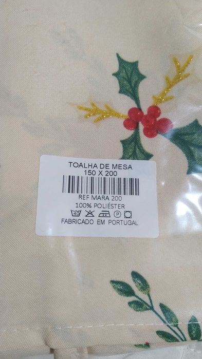 Toalha de mesa de Natal estampada, tamanho 150*200, linda na sua mesa.