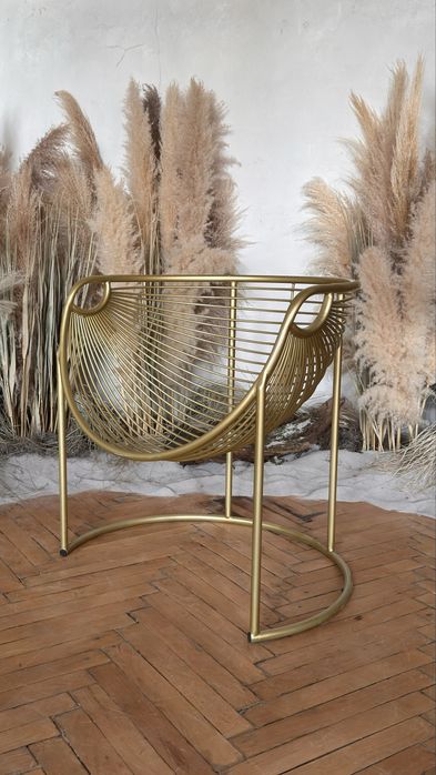 Крісло золоте дизайнерське лофт