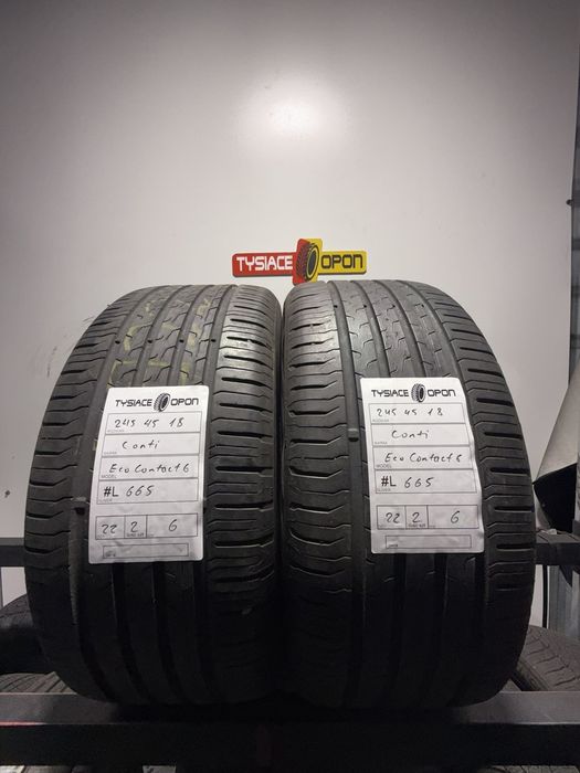 Opony letnie 245/45R18 Continental EcoContact 6 2szt #L665 03583900000
