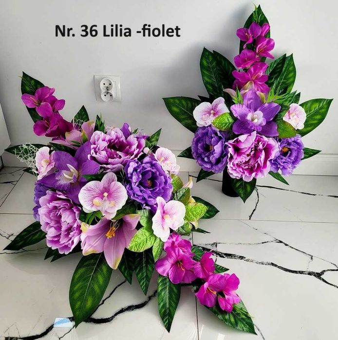 Stroik na grób Cmentarz Kompozycja kwiatowa Wiązanka bukiet kwiaty