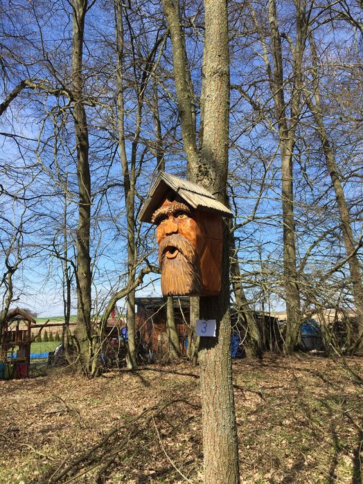 Budka lęgowa dla ptaków – „Bajkowy Dziadek – Podwójny domek”