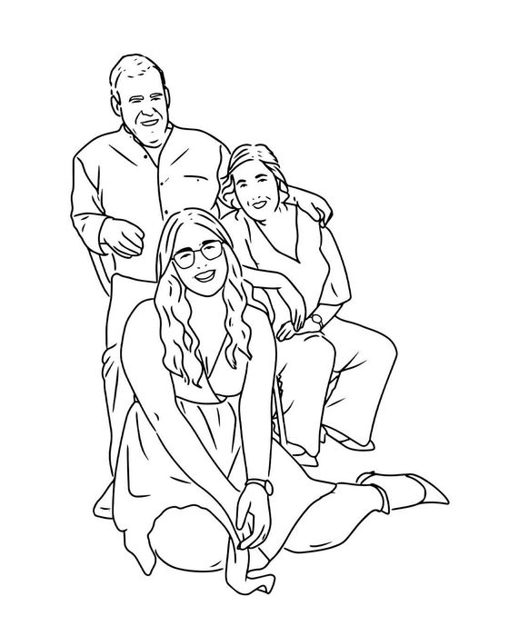 Retrato Line Art Personalizado - Prenda Única e Minimalista