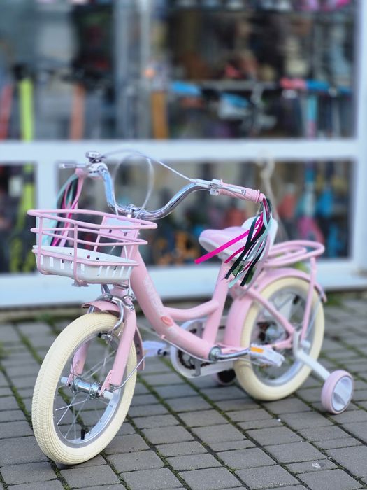 Велосипед для дівчаток 14 та 16 Колеса  Стрічки у подарунок