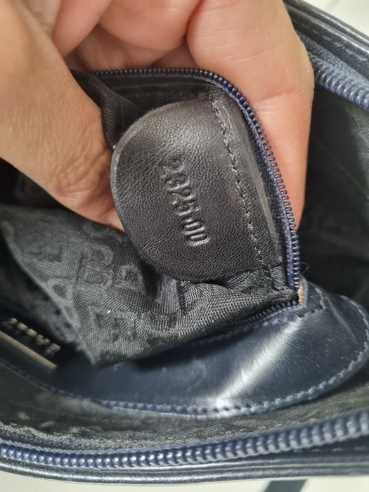 Granatowa torebka bally skórzana