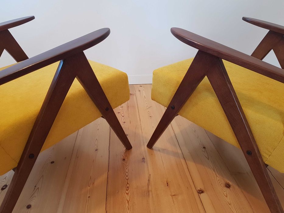 Fotel PRL model B – 310 VAR lata 70 vintage loft nie Chierowski