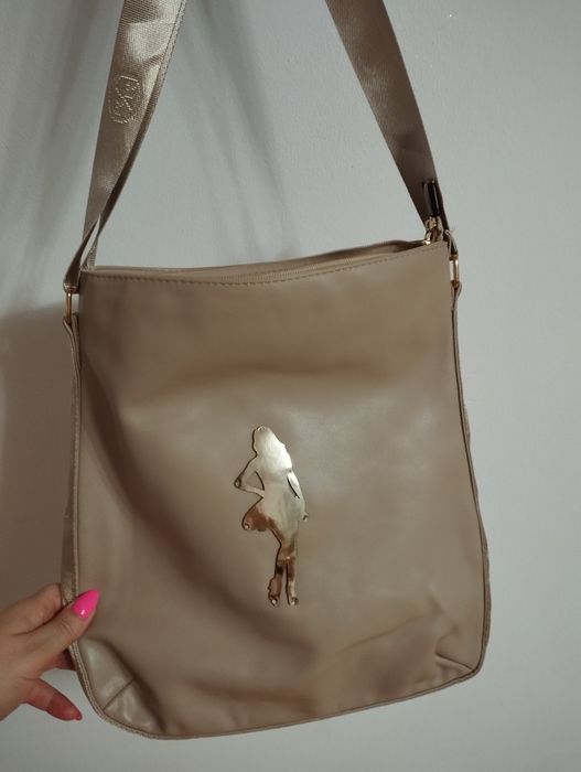Nowa torebka kolor jasny beż M&M BAGS miękka eko skórka