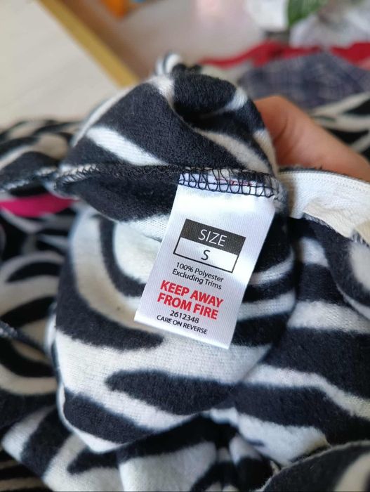 Piżama polarowa Ala przebranie zebra S 36