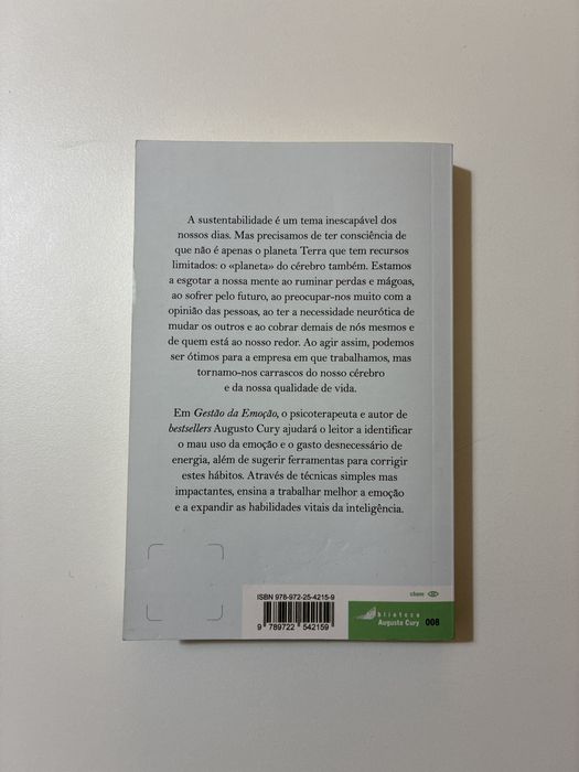 Livro Gestão da Emoção de Augusto Cury