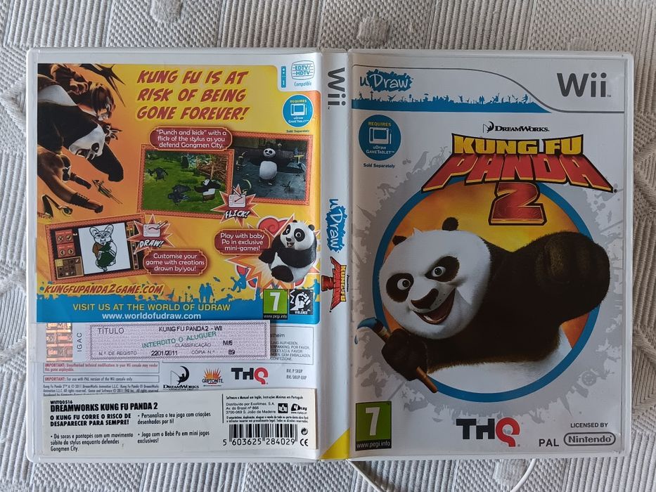 Tablet Udraw + jogo Kung Fu Panda 2 Nintendo Wii