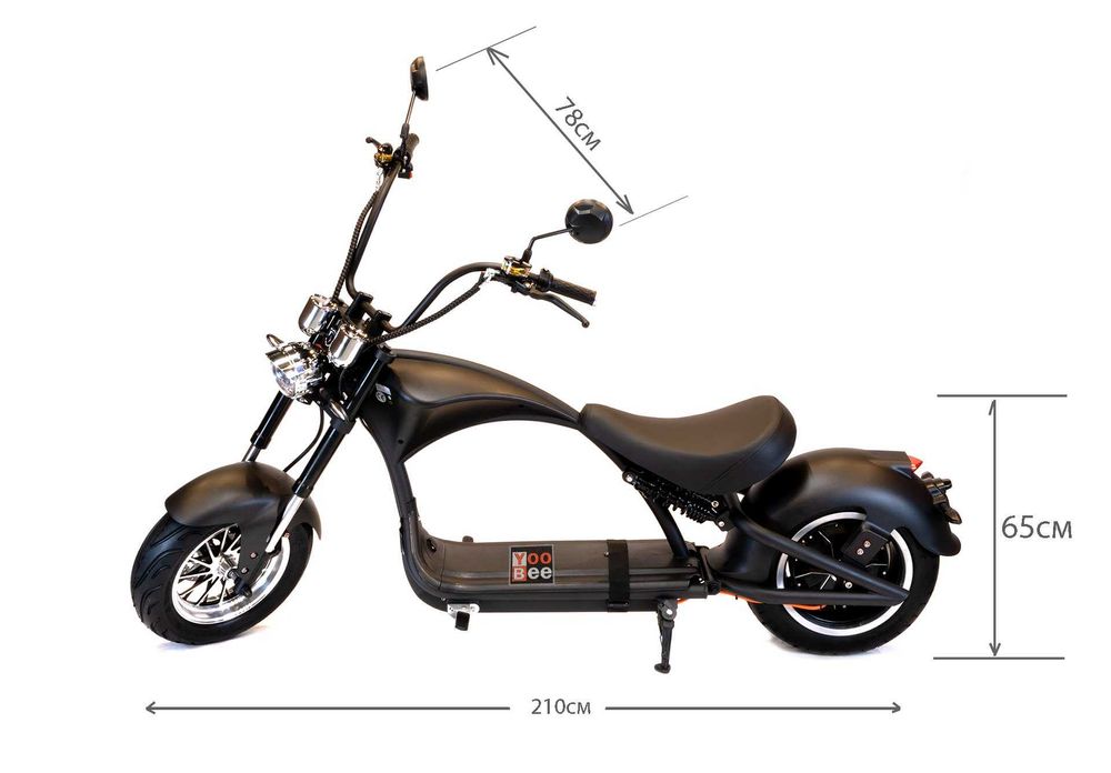 Электроскутер Чоппер Mangosteen Chopper black 3000W 30 Аh